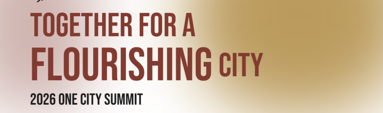 One City Summit 2026: Together for a Flourishing City